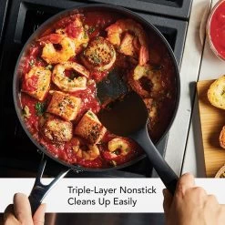 KitchenAid® Hard-Anodized Nonstick Deep Frying Sauté Pan With Lid, 3-Quart 12 KitchenAid® Hard-Anodized Nonstick Deep Frying Sauté Pan With Lid, 3-Quart -Home-Kitchen 5496777 ALT4