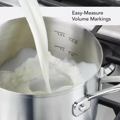 KitchenAid® 2-qt. Stainless Steel Saucepan With Measuring Marks -Home-Kitchen 5496778 ALT5