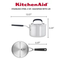 KitchenAid® 2-qt. Stainless Steel Saucepan With Measuring Marks -Home-Kitchen 5496778 ALT6