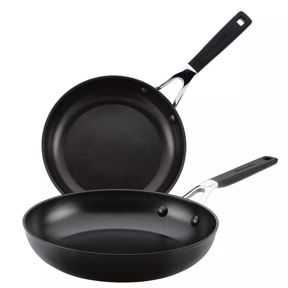 KitchenAid® Hard-Anodized Nonstick Frying Pan Set, 2-Piece 3 KitchenAid® Hard-Anodized Nonstick Frying Pan Set, 2-Piece