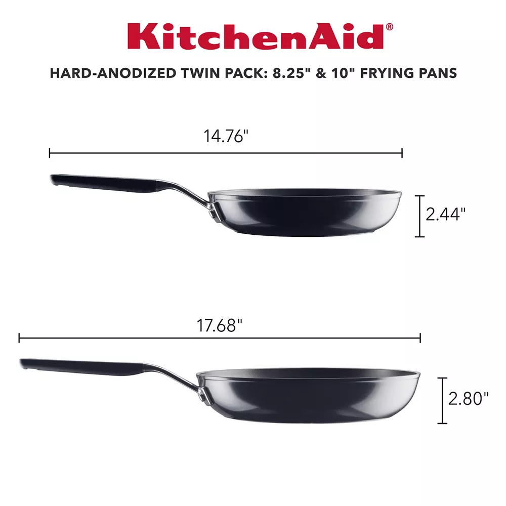 KitchenAid® Hard-Anodized Nonstick Frying Pan Set, 2-Piece 7 KitchenAid® Hard-Anodized Nonstick Frying Pan Set, 2-Piece - Image 5