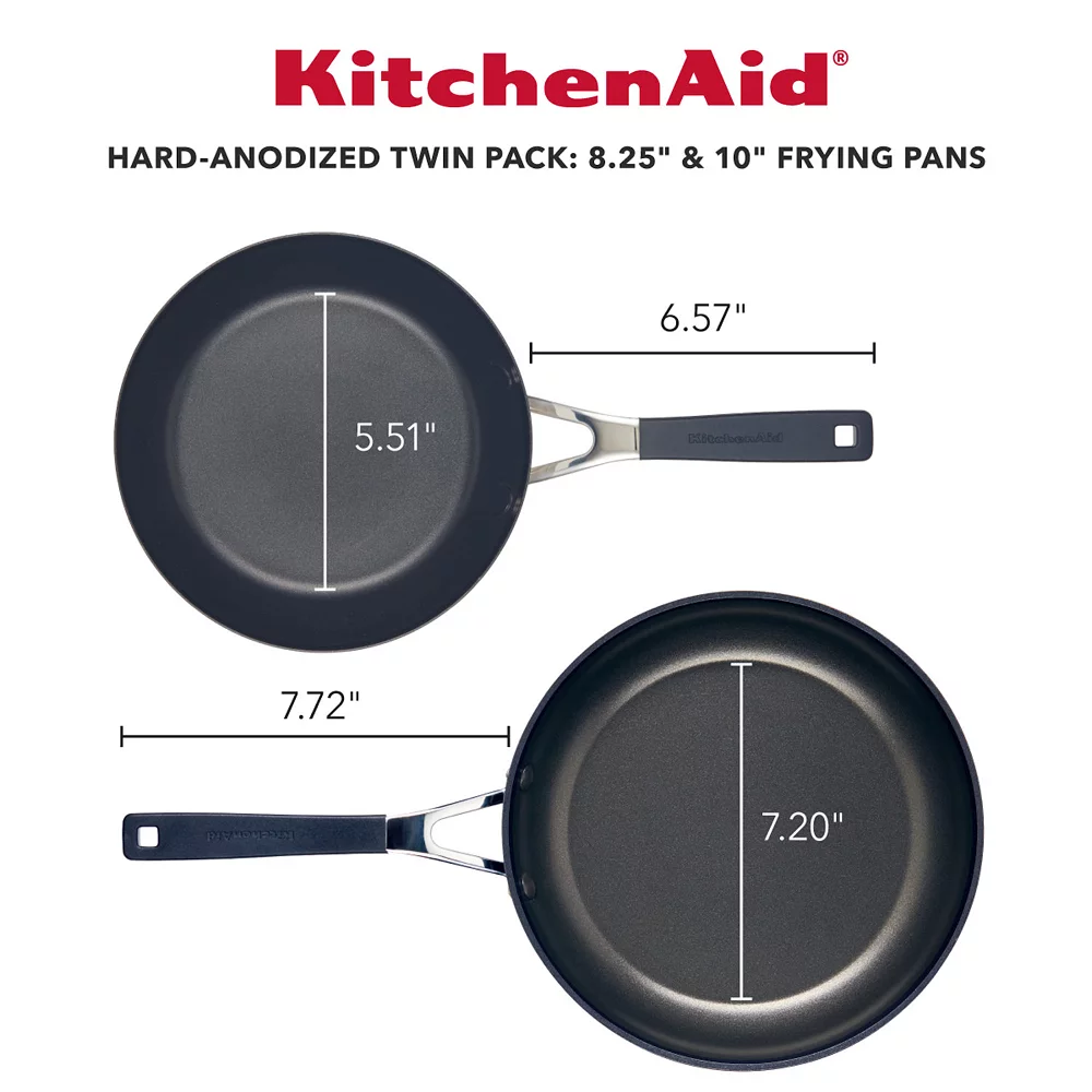 KitchenAid® Hard-Anodized Nonstick Frying Pan Set, 2-Piece 8 KitchenAid® Hard-Anodized Nonstick Frying Pan Set, 2-Piece - Image 6