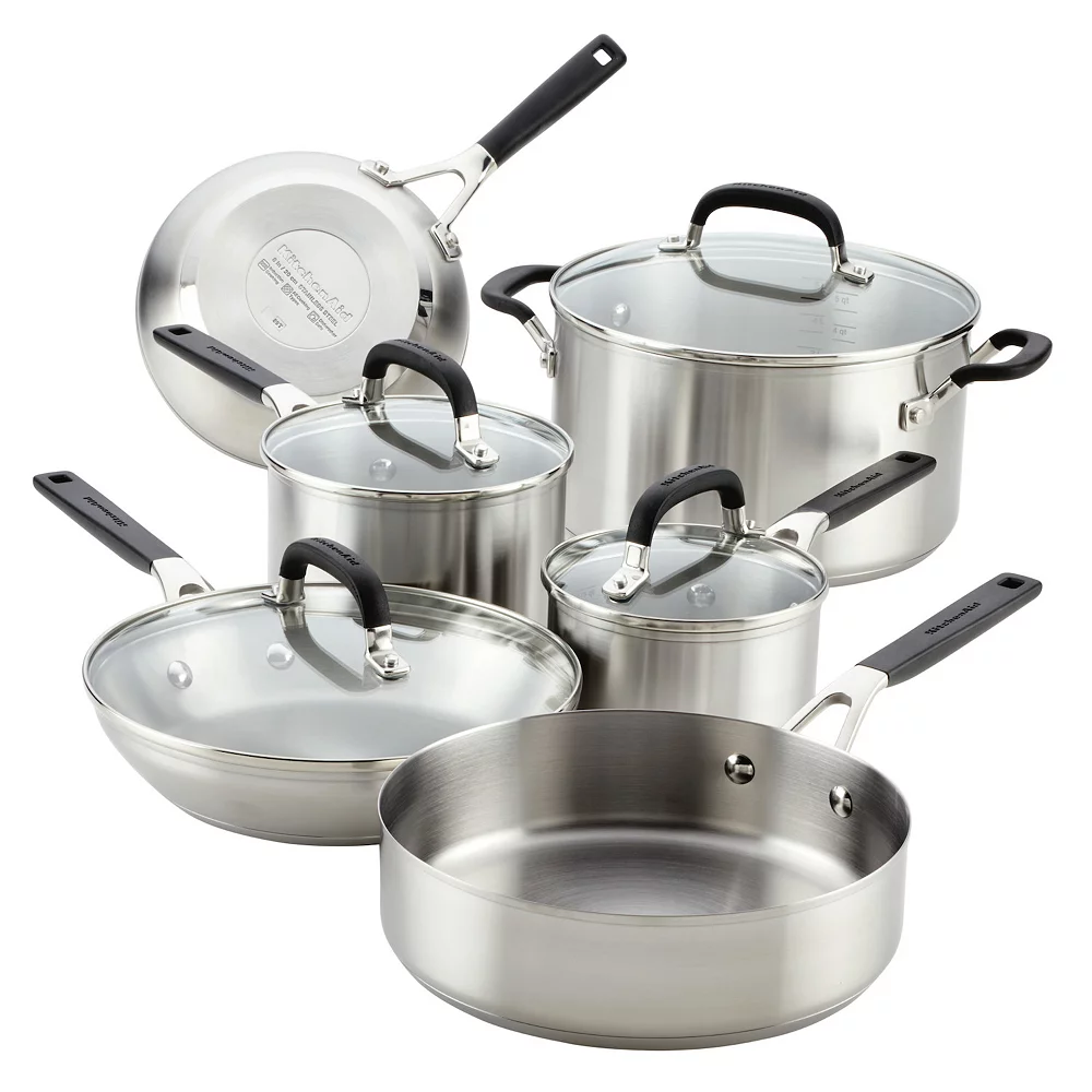 KitchenAid® 10-pc. Stainless Steel Cookware Set 3 KitchenAid® 10-pc. Stainless Steel Cookware Set