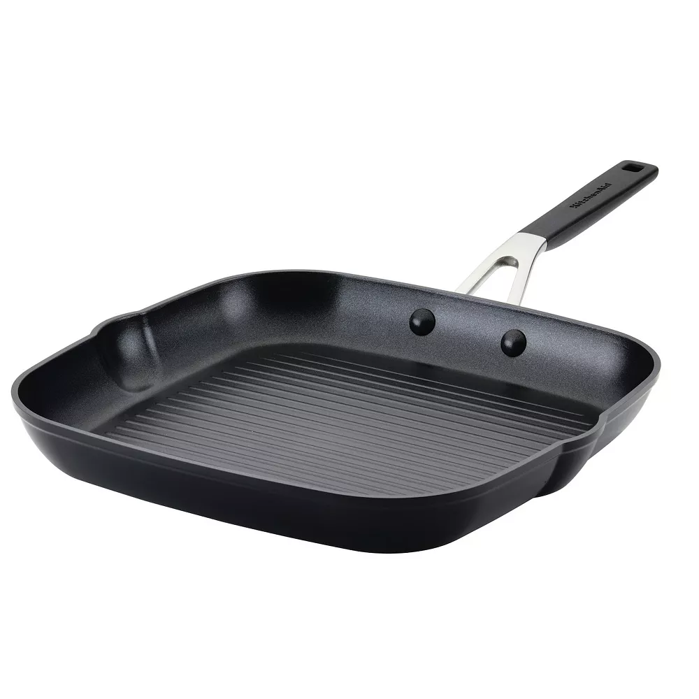 KitchenAid® 11.25-in. Hard-Anodized Square Grill Pan 3 KitchenAid® 11.25-in. Hard-Anodized Square Grill Pan