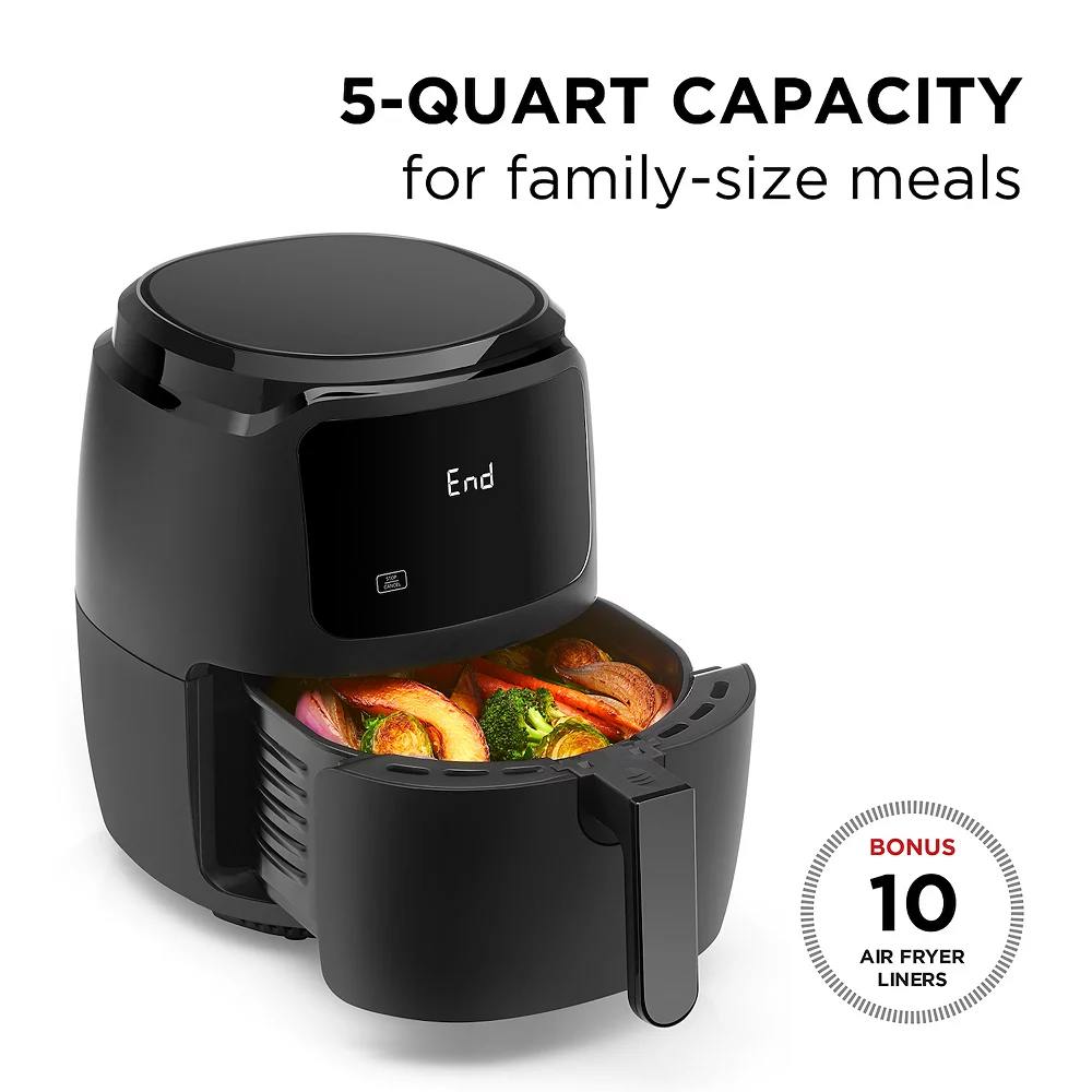 Chefman TurboFry Matte Black 5-qt. Digital Air Fryer 5 Chefman TurboFry Matte Black 5-qt. Digital Air Fryer - Image 3