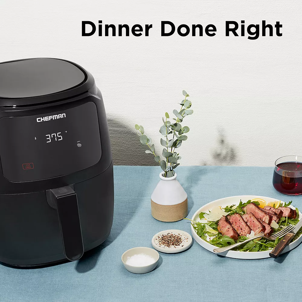 Chefman TurboFry Matte Black 5-qt. Digital Air Fryer 7 Chefman TurboFry Matte Black 5-qt. Digital Air Fryer - Image 5