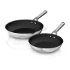 Ninja Foodi NeverStick Stainless Steel 8-in. & 10.25-in. Frypan Set -Home-Kitchen 5525251