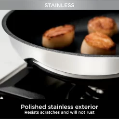 Ninja Foodi NeverStick Stainless Steel 8-in. & 10.25-in. Frypan Set 12 Ninja Foodi NeverStick Stainless Steel 8-in. & 10.25-in. Frypan Set -Home-Kitchen 5525251 ALT4