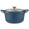 CorningWare Nonstick Cast-Aluminum 5.5-qt. Dutch Oven 1 CorningWare Nonstick Cast-Aluminum 5.5-qt. Dutch Oven -Home-Kitchen 5567914 Navy Blue