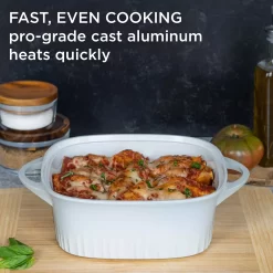 CorningWare Nonstick Cast-Aluminum 3.2-qt. Roaster With Glass Lid -Home-Kitchen 5567918 ALT3