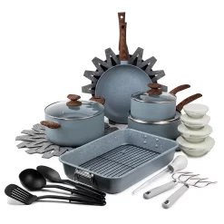 Brooklyn Steel Co. Pluto 28-pc. Aluminum Nonstick Blue Cookware Set