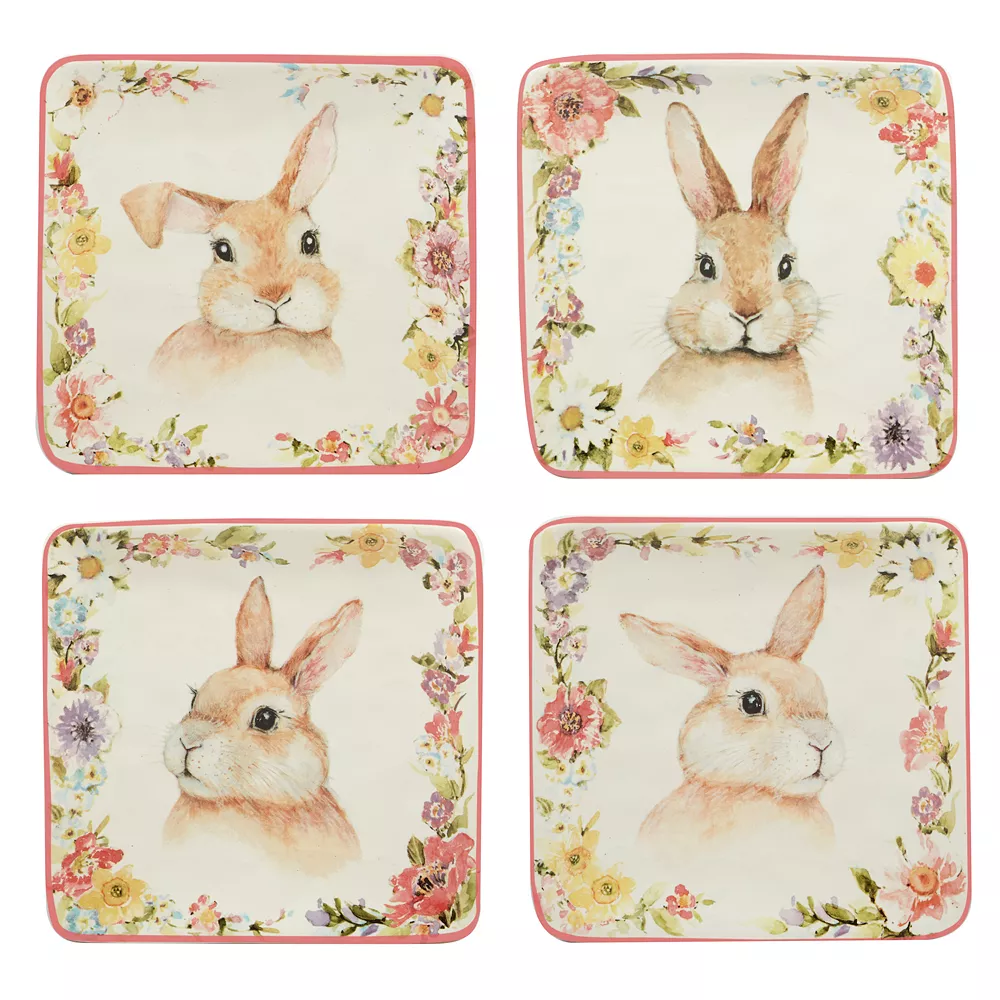 Certified International Easter Garden 4-pc. Canape Plate Set 3 Certified International Easter Garden 4-pc. Canape Plate Set