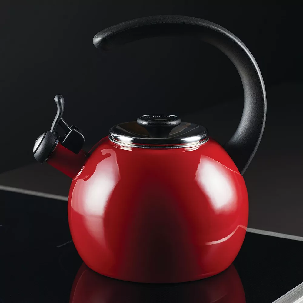 Circulon 2-qt. Enamel-on-Steel Whistling Tea Kettle 4 Circulon 2-qt. Enamel-on-Steel Whistling Tea Kettle - Image 2