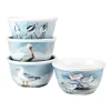 Certified International Shorebirds 4-pc. Ice Cream Bowl Set