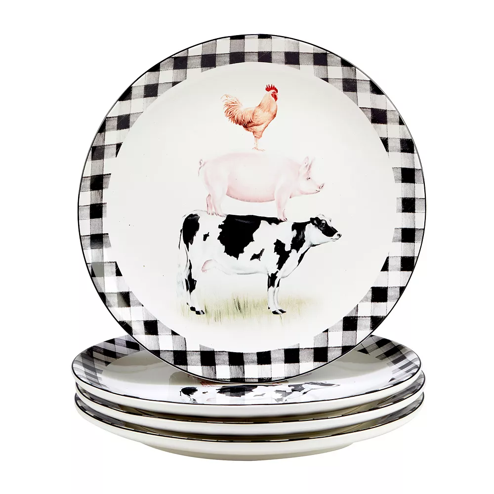 Certified International On The Farm 4-pc. Dinner Plate Set 3 Certified International On The Farm 4-pc. Dinner Plate Set