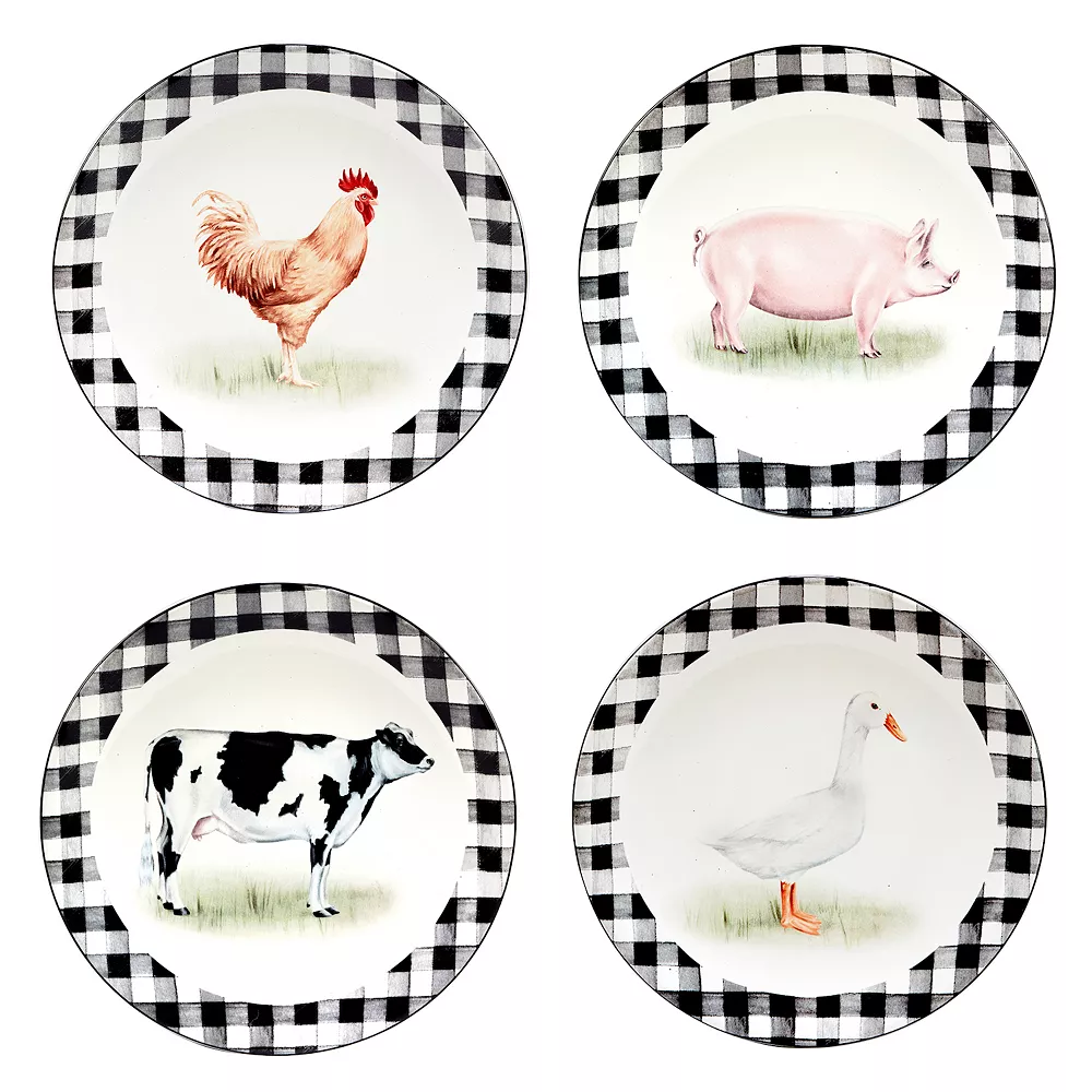 Certified International On The Farm 4-pc. Salad Plate Set 3 Certified International On The Farm 4-pc. Salad Plate Set