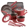 Rachael Ray Cook + Create 11-pc. Aluminum Nonstick Cookware Set -Home-Kitchen 5712085 Red