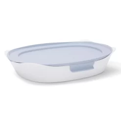 Rubbermaid DuraLite Glass Bakeware, 2.5-Quart Baking Dish, Cake Pan, Or Casserole Dish With Lid