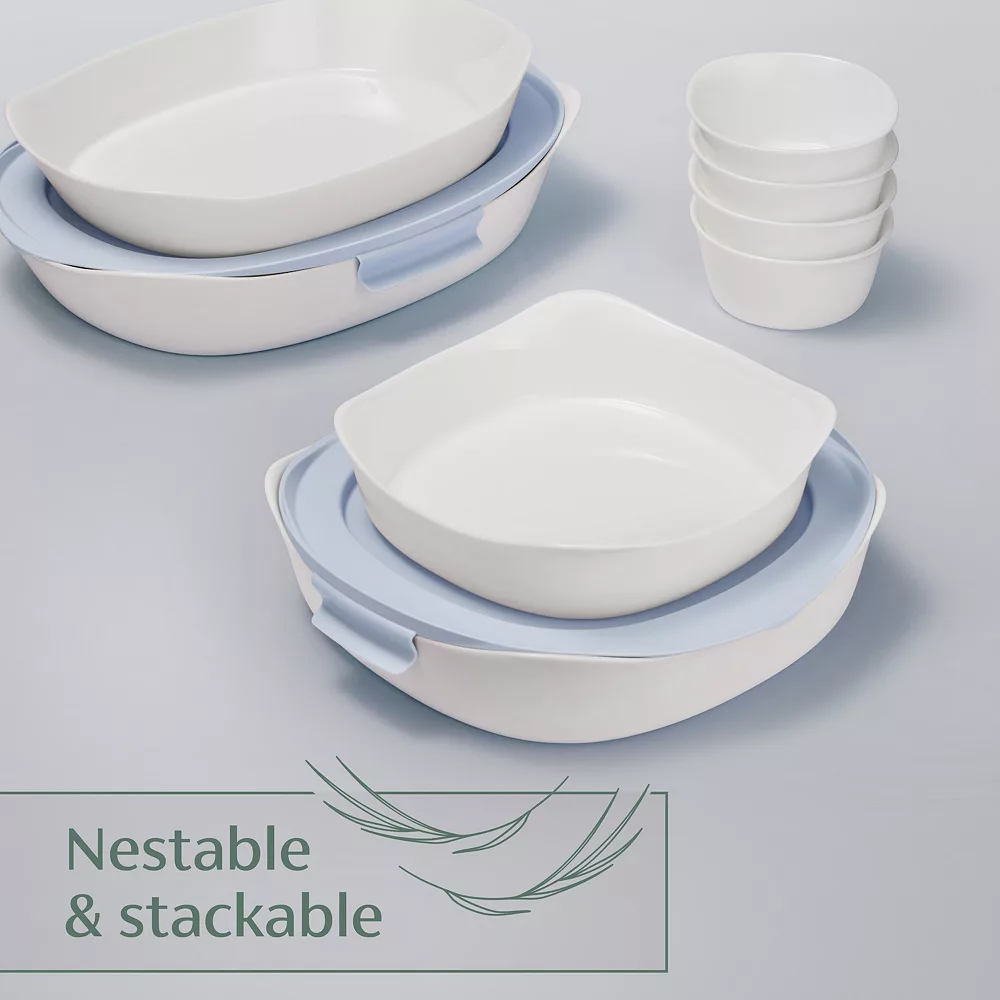 Rubbermaid DuraLite Glass Bakeware, 4-Piece Set With Lids, Baking Dishes Or Casserole Dishes, 1.75-Quart And 0.97-Quart Square (with Lids) 8 Rubbermaid DuraLite Glass Bakeware, 4-Piece Set With Lids, Baking Dishes Or Casserole Dishes, 1.75-Quart And 0.97-Quart Square (with Lids) - Image 6