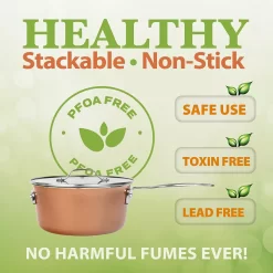 Gotham Steel StackMaster 10-pc. Nonstick Cookware Set With Utensils 9 Gotham Steel StackMaster 10-pc. Nonstick Cookware Set With Utensils -Home-Kitchen 5749627 ALT2