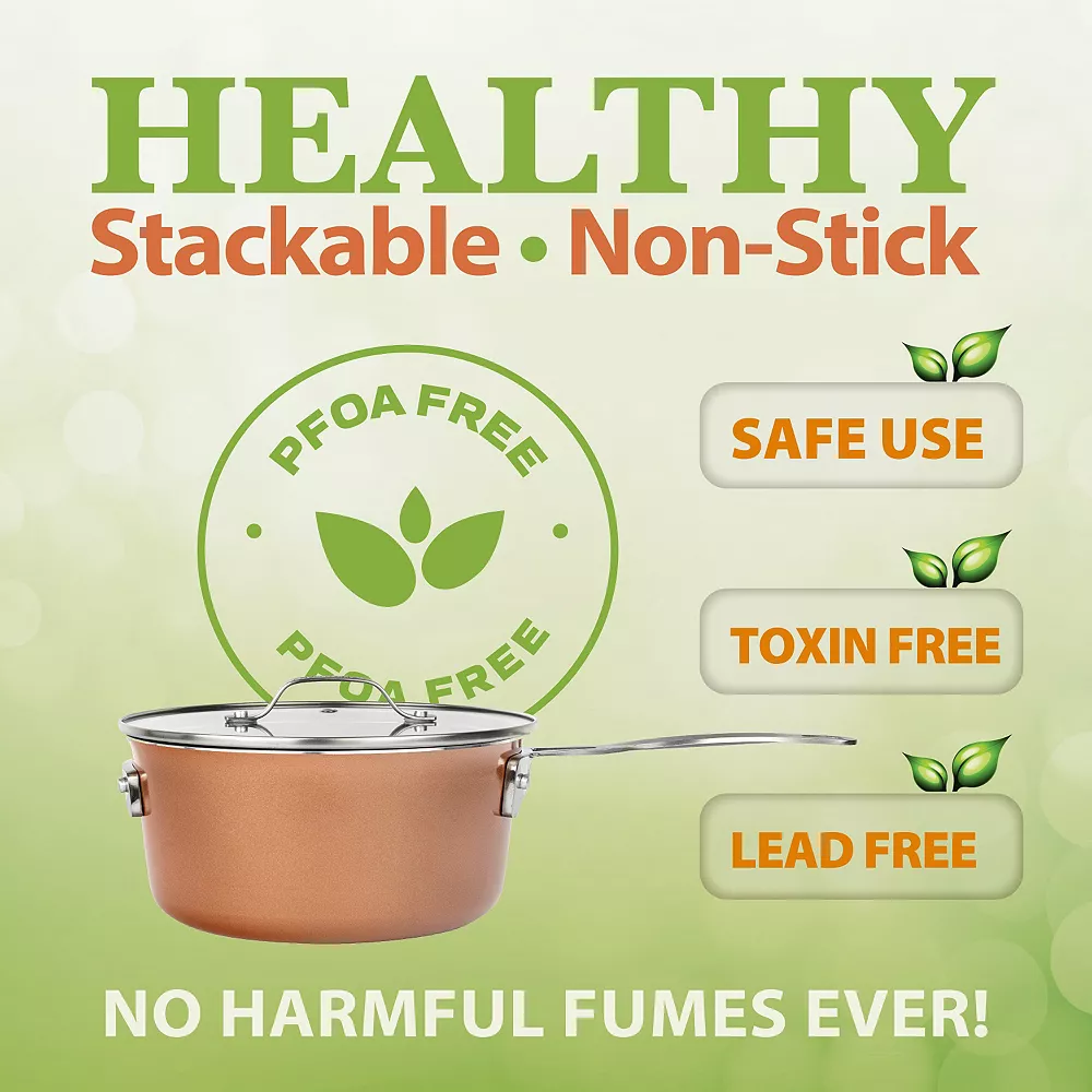 Gotham Steel StackMaster 10-pc. Nonstick Cookware Set With Utensils 5 Gotham Steel StackMaster 10-pc. Nonstick Cookware Set With Utensils - Image 3