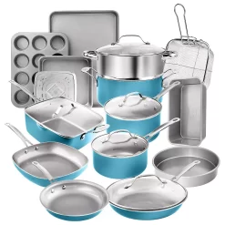 Gotham Steel Aqua Blue 20-pc. Ti-Ceramic Nonstick Cookware & Bakeware Set