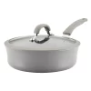 Rachael Ray Cook + Create 3-qt. Aluminum Nonstick Sauté Pan With Lid -Home-Kitchen 5749665 Gray