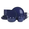 10 Strawberry Street Double Line 16-pc. Dinnerware Set -Home-Kitchen 5758051 Cobalt Blue