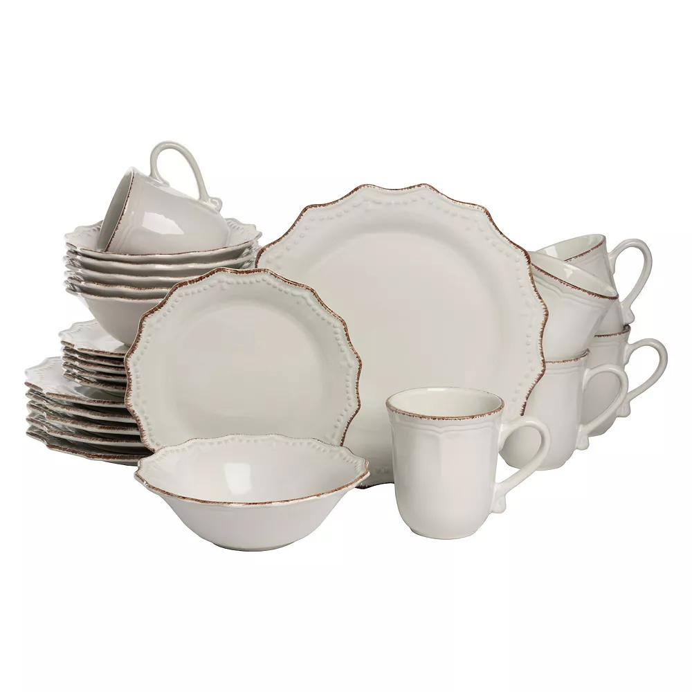 10 Strawberry Street Oxford 24-pc. Dinnerware Set 3 10 Strawberry Street Oxford 24-pc. Dinnerware Set