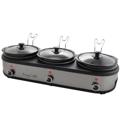 MegaChef Triple 2.5-qt. Slow Cooker & Buffet Server