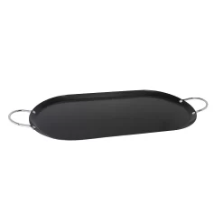 IMUSA 17-in. Carbon Steel Oval Comal With Metal Handles