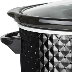 Brentwood SC-136BK 3.5 Quart Kitchen Electric Slow Cooker Pot, Diamond Black -Home-Kitchen 5764628 ALT2