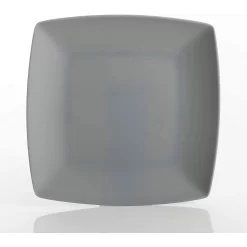 Gibson Home 16 Piece Square Melamine Dinnerware Set Plates, Bowls, & Cups, Grey 8 Gibson Home 16 Piece Square Melamine Dinnerware Set Plates, Bowls, & Cups, Grey -Home-Kitchen 5791533 ALT2