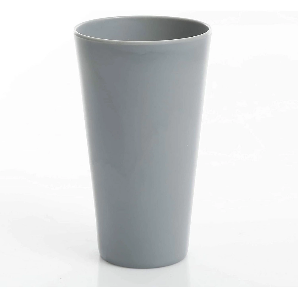 Gibson Home 16 Piece Square Melamine Dinnerware Set Plates, Bowls, & Cups, Grey 6 Gibson Home 16 Piece Square Melamine Dinnerware Set Plates, Bowls, & Cups, Grey - Image 4