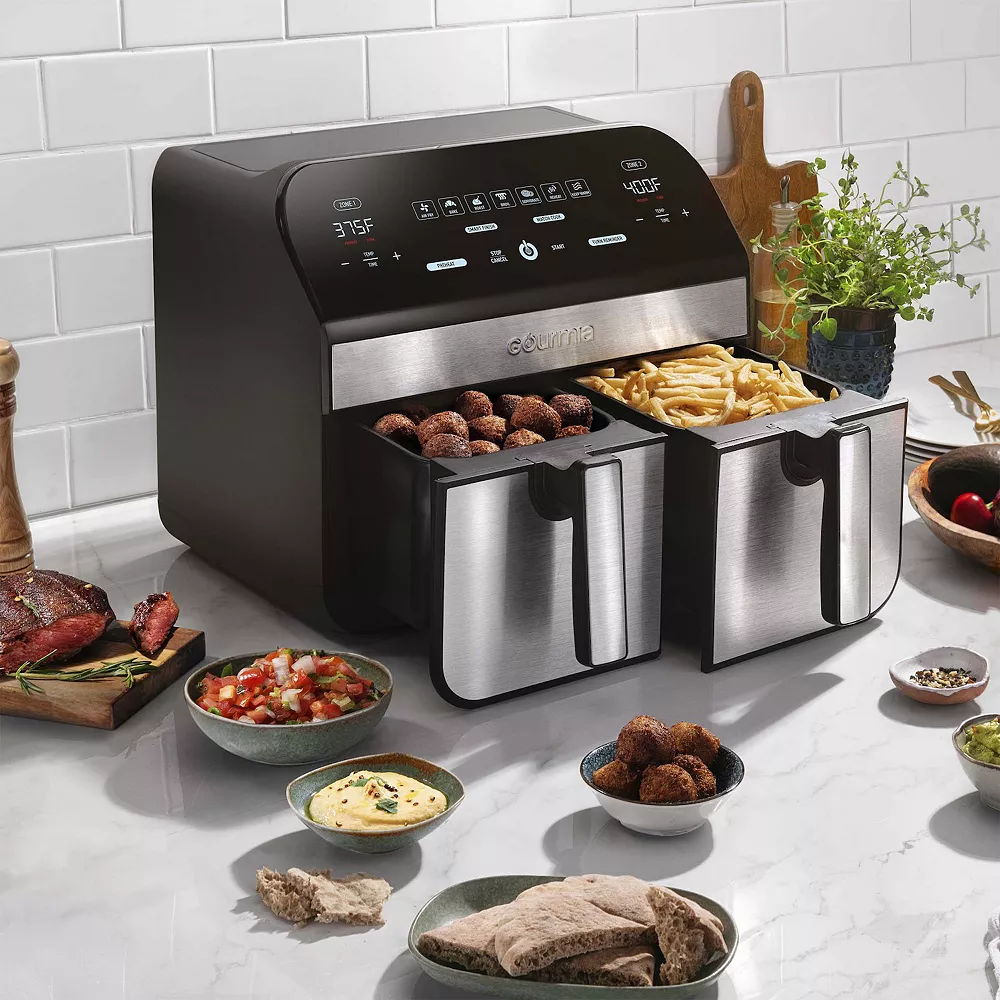 Gourmia 10-qt. Dual Air Fryer 4 Gourmia 10-qt. Dual Air Fryer - Image 2