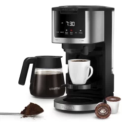 Gourmia 2-in-1 Single Serve & 12-Cup Coffee Maker With Keep Warm, Compatible With K-Cup® Coffee Pods -Home-Kitchen 5812506 ALT3