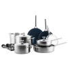 Blue Diamond Tri-Ply Stainless Steel Ceramic Nonstick 15-pc. Cookware Set