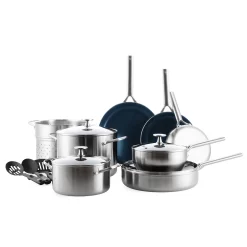 Blue Diamond Tri-Ply Stainless Steel Ceramic Nonstick 15-pc. Cookware Set