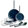 Blue Diamond Tri-Ply Stainless Steel Ceramic Nonstick 6-pc. Cookware Set -Home-Kitchen 5826381