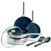 Blue Diamond Tri-Ply Stainless Steel Ceramic Nonstick 7-pc. Cookware Set 1 Blue Diamond Tri-Ply Stainless Steel Ceramic Nonstick 7-pc. Cookware Set -Home-Kitchen 5826384
