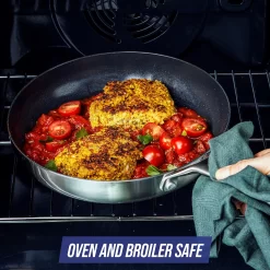 Blue Diamond Tri-Ply Stainless Steel Ceramic Nonstick 9.5-in. Frypan Skillet -Home-Kitchen 5826388 ALT7