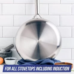 Blue Diamond Tri-Ply Stainless Steel Ceramic Nonstick Frypan Skillet Set 13 Blue Diamond Tri-Ply Stainless Steel Ceramic Nonstick Frypan Skillet Set -Home-Kitchen 5826390 ALT7