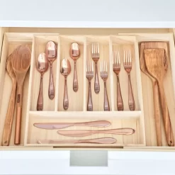 IDesign EcoWood Natural Paulownia Wood Expandable Flatware Tray 10 IDesign EcoWood Natural Paulownia Wood Expandable Flatware Tray -Home-Kitchen 5829126 ALT3