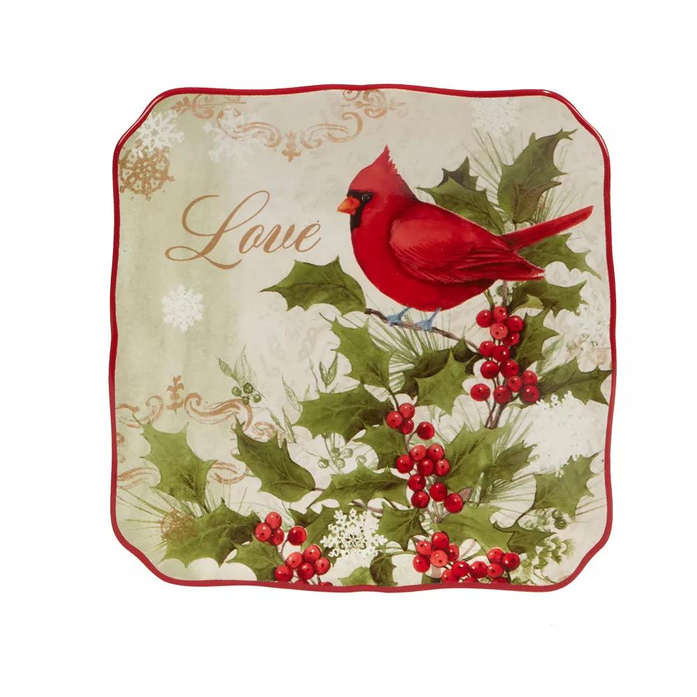 Certified International Winters Medley 4-pc. Canape Plate Set 4 Certified International Winters Medley 4-pc. Canape Plate Set - Image 2