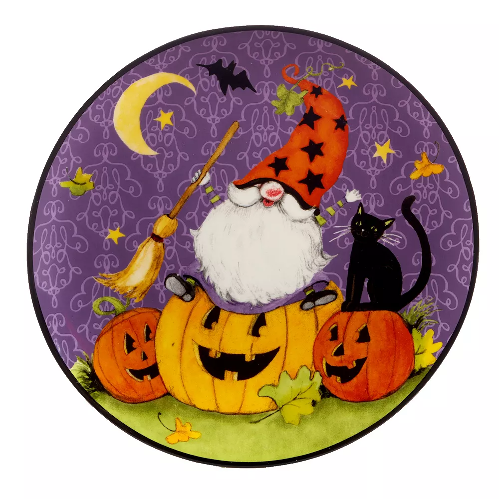 Certified International Halloween Gnomes 4-pc. Dessert Plate Set 4 Certified International Halloween Gnomes 4-pc. Dessert Plate Set - Image 2