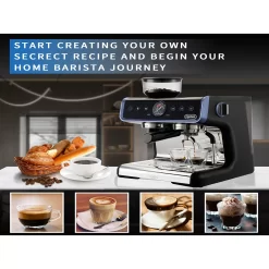 CYETUS All In One Espresso Machine For Home Barista CYK7601, Coffee Grinder, Milk Steam Frother Wand, For Espresso, Cappuccino And Latte, Black -Home-Kitchen 5831246 ALT3