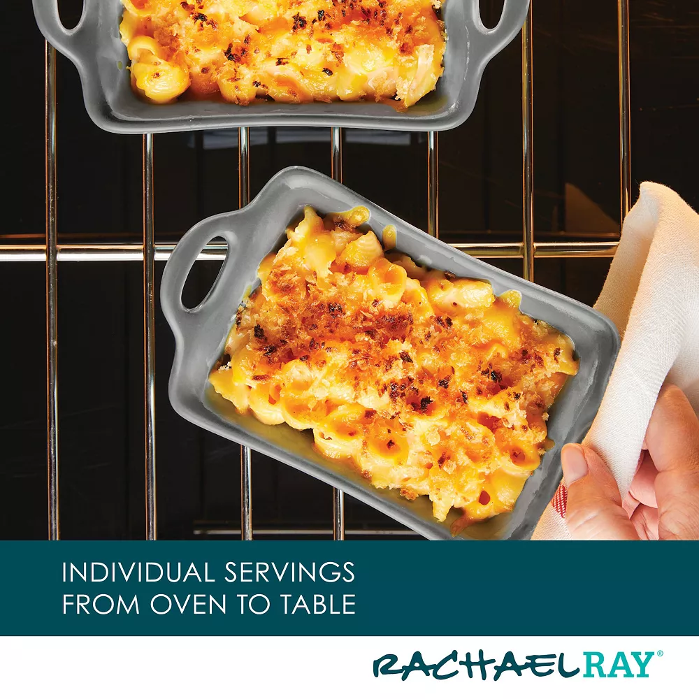 Rachael Ray Ceramics 2-pc. Rectangular Au Gratin Set 6 Rachael Ray Ceramics 2-pc. Rectangular Au Gratin Set - Image 4