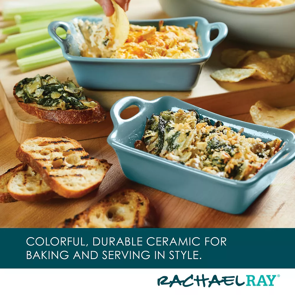Rachael Ray Ceramics 2-pc. Rectangular Au Gratin Set 7 Rachael Ray Ceramics 2-pc. Rectangular Au Gratin Set - Image 5
