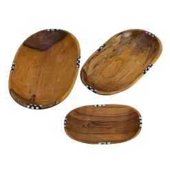 Global Crafts Nested Oval Olive Wood Serving Bowls With Bone Inlay Accent 5 Global Crafts Nested Oval Olive Wood Serving Bowls With Bone Inlay Accent -Home-Kitchen 5861186 ALT