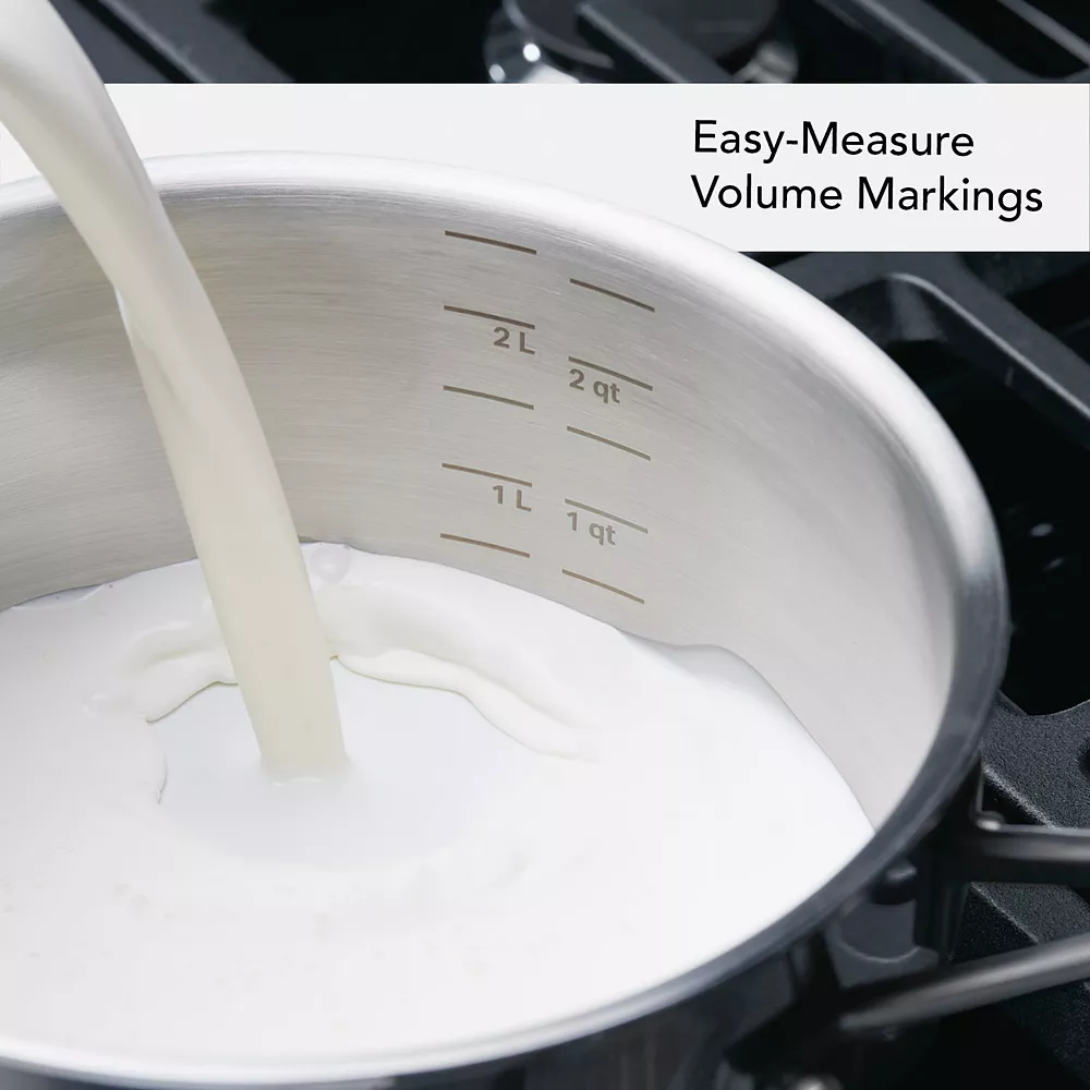 KitchenAid 5-Ply Clad Stainless Steel 3-qt. Saucepan With Lid 6 KitchenAid 5-Ply Clad Stainless Steel 3-qt. Saucepan With Lid - Image 4